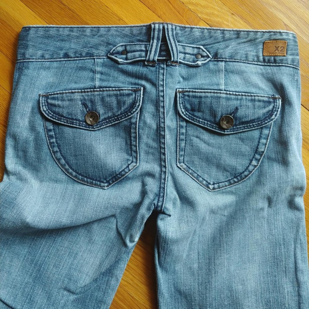 Back Strap Wide Leg X2 Jeans - very flattering!